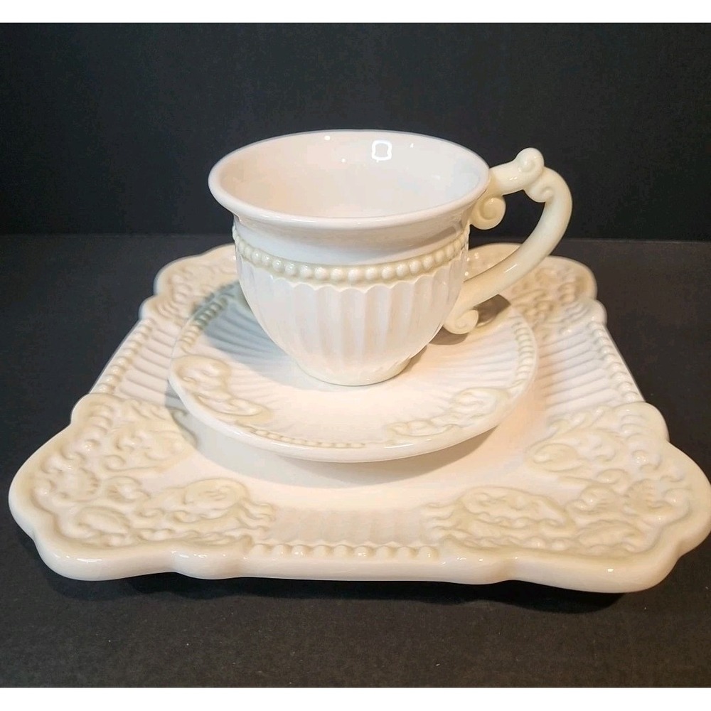 Burton & Burton Handpainted 3 Piece Tea Set Mint